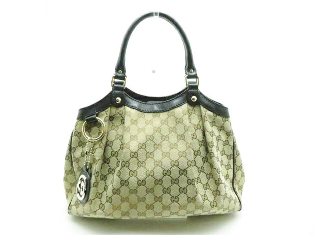 Gucci Sukey Shoulder Bag Tote Canvas Calfskin
